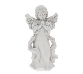 Dekorácia ANJEL na podstavci 15,5x10,2x29,5cm biely