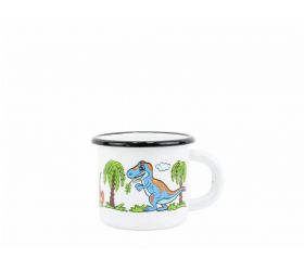 Hrnček smaltovaný, 7cm/0,25l dinosaurus
