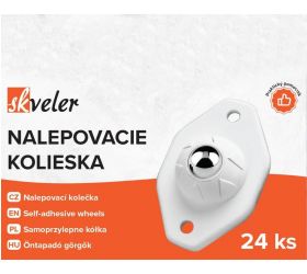 Koliesko na presun malého nábytku, spotrebičov, samolepiace, sada 24ks SKVELER