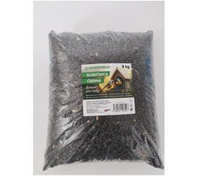 Krmivo slnečnica kŕmna čierna 3kg Gardenkus, balená, vtáky KLC