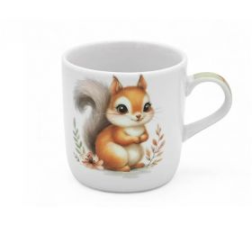 Hrnček porcelánový 230ml, dekor veverička