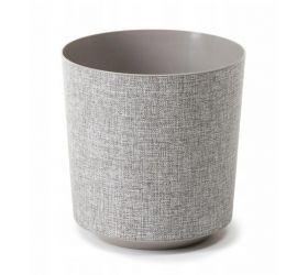 Kvetináč plastový priemer 290 mm, GAMA, textil, taupe sivohnedý, výška 315 mm