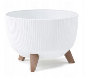 Kvetináč plastový, priemer 240mm  ROMA JUMPER biely