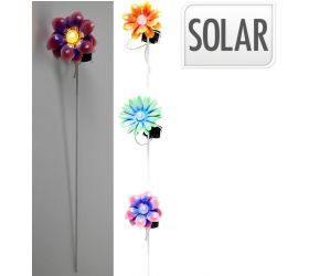 Dekorácia zapichovacia kvet LED solar 40 cm, mix dekorv