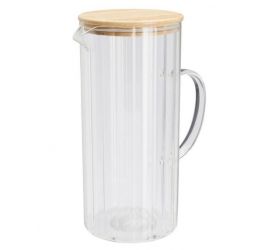 Džbán sklo 1,4 l s bambusovým vekom