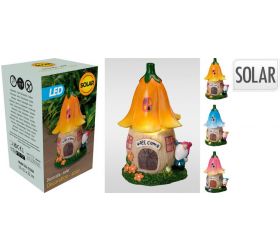 Dekorácia domček LED solárny, 22 cm