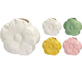Váza 22 cm dizajn kvet porcelán mix