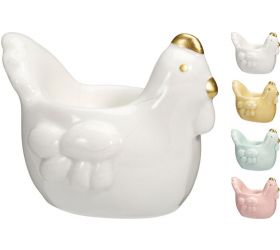 Postavička sliepka 7 cm porcelánová, mix farieb