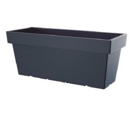 Kvetináč, truhlík plastový antracitový LOFLY 992x390mm, s kolieskami, výška410 mm