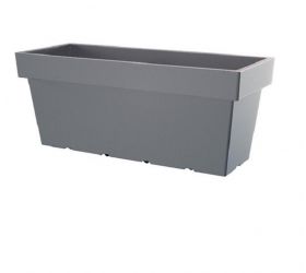 Kvetináč, truhlík plastový sivý LOFLY 992x390mm, s kolieskami, výška410 mm