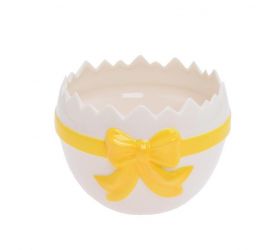 Obal na kvetináč škrupina 16,7x16,2x12 cm porcelán biely