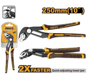Kliešte SIKO 250mm, nastaviteľné s tlačidlom max 45mm, INGCO Industrial