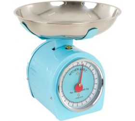Váha kuchynská mechanická, modrá s červenou rúčkou, do 5kg