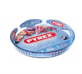 Forma na ovocný koláč, priemer 28 x 4cm, 1,6L, sklo číre, PYREX