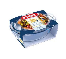 Misa zapekacia oválna s pokrievkou, 33x20x13cm, 3,1L+1L, sklo číre PYREX