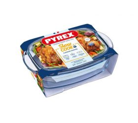 Misa zapekacia hranatá s pokrievkou, 36x22x15cm, 4,4L+2,3L, sklo číre PYREX, spevnený obal KLC