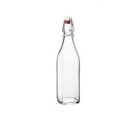 Fľaša sklo 500ml s patentným uzáverom, hranatá