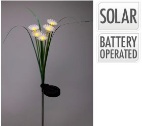 Svetlo záhradné solárne kvety 6 LED 66 cm