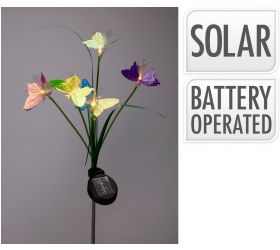 Svetlo záhradné solárne motýle 5 LED 68 cm