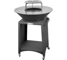 Gril Fiesta s ohniskom, čierny, oceľ, priemer 75cm