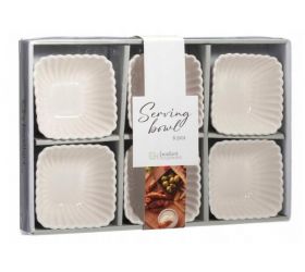 Miska servírovacia sada 6 ks porcelán mix