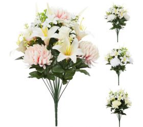 Kytica ľalia , chryzantéma mix 4F 51cm