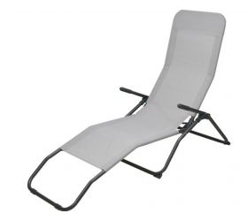 Lehátko skladacie Siesta 140x60x96 cm sivá