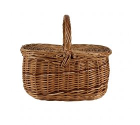 Košík prútený piknikový 38x26cm uzatvárateľný