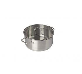 Kastról nerezový 4L, 24cm + sklenená pokrievka INFINITY PYREX