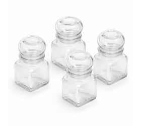 Korenička sklenená 120 ml 4ks číra