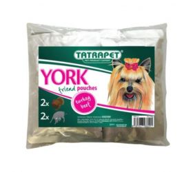 Kapsička pre psa hovädzia + morčacia, 4x100g, YORK friend