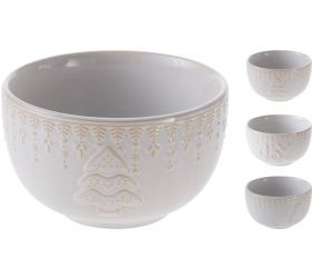 Miska vianočná 800 ml porcelánová, biela, mix dizajnov