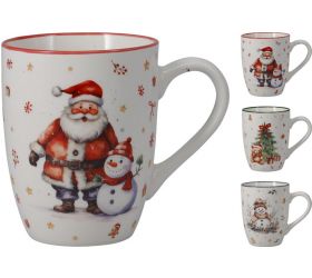 Hrnček vianočný 340 ml porcelán mix