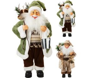 Postavička Santa 80 cm zeleno-hnedý mix