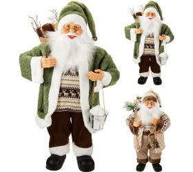Postavička Santa 60 cm zeleno-hnedý, mix farieb