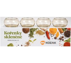 Korenička sklenená 120 ml 4ks dymová KLC