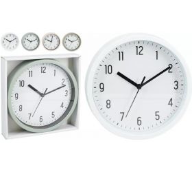 Hodiny nástenné 20 cm, plastové, mix farieb