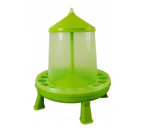 Krmítko pre hydinu plastové, 8kg, s nohami, zelené
