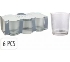 Pohár na vodu, sklenený, 280ml, sada 6ks