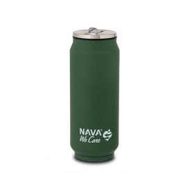 Termohrnček so slamkou 500 ml nerez, zelený NAVA