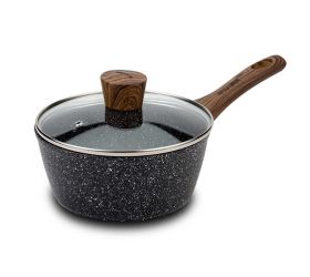 Kastról s rúčkou s pokrievkou, 1,8l, 18cm čierny Nature NAVA
