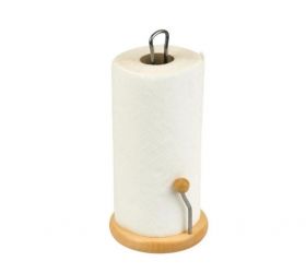 Stojan na papierové kuchynské utierky chróm/drevo 30 cm