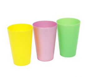 Pohár plastový farebný 300 ml