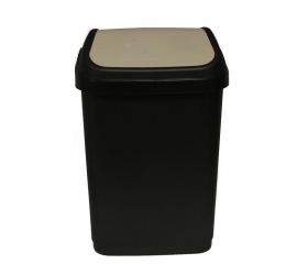 Plastový kôš na odpad preklápací 10L, SWANTJE, čierny