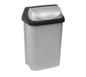 Kôš na odpad zasúvací 25L,, plastový, RASMUS roll, sivý