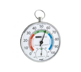 Teplomer a vlhkomer plastový, okrúhly, priemer 10cm, NEW