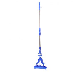 Mop špongiový sklápací, V, modrý, nerezový 27cm, SKVELER