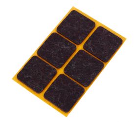Podložka plstená, samolepiaca, rozmery 30x30mm, hnedá
