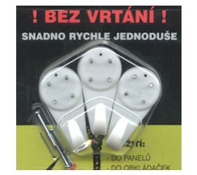 Háčik plastový TWENTY MAXI, bal. 3ks, do panelu