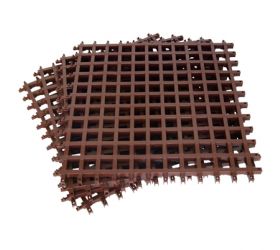 Rohož zostavovacia, plastová, hnedá, 4 diely
